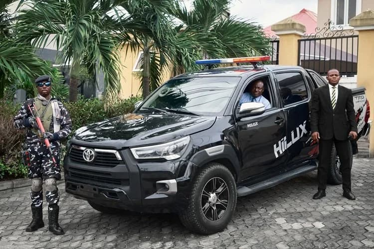 Armed escort security team convoy