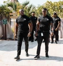 Guests arriving at a secured event