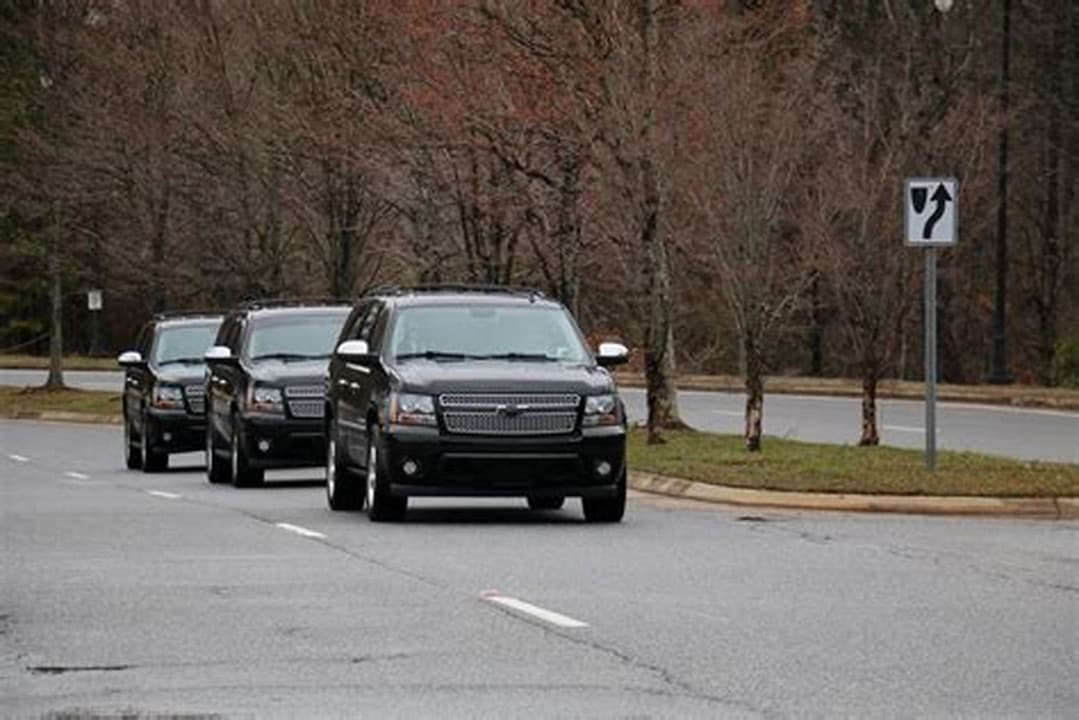 Security convoy on the road
